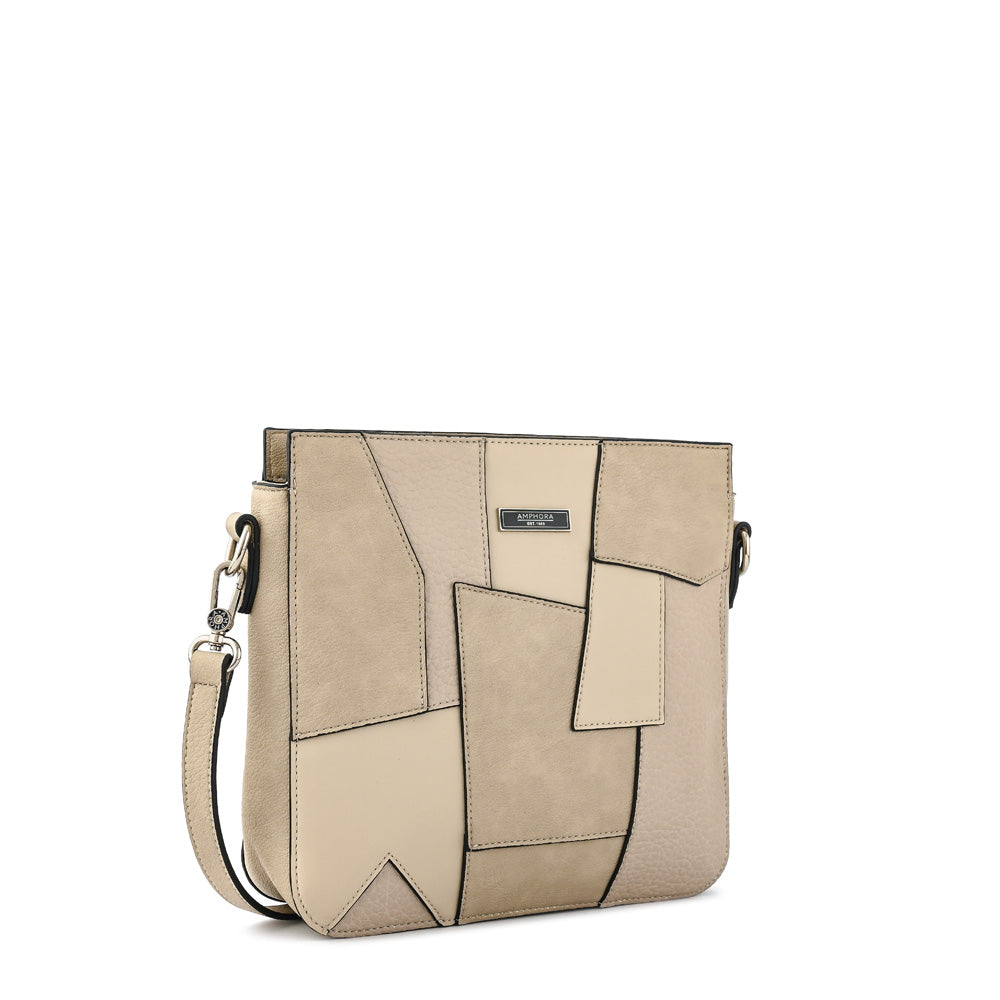 Cartera bandolera cleo mediana blanco crudo