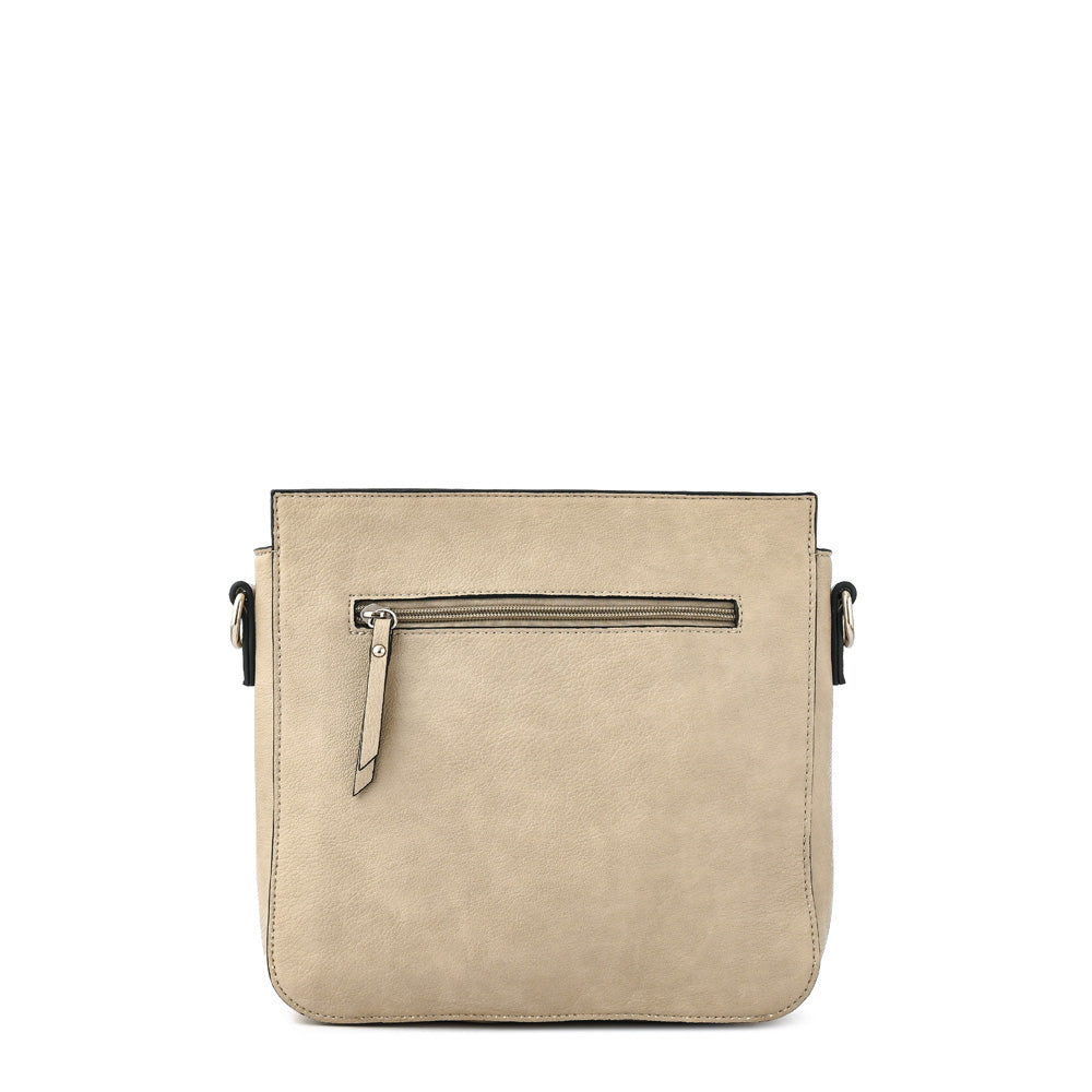 Cartera bandolera mediana cleo blanco crudo