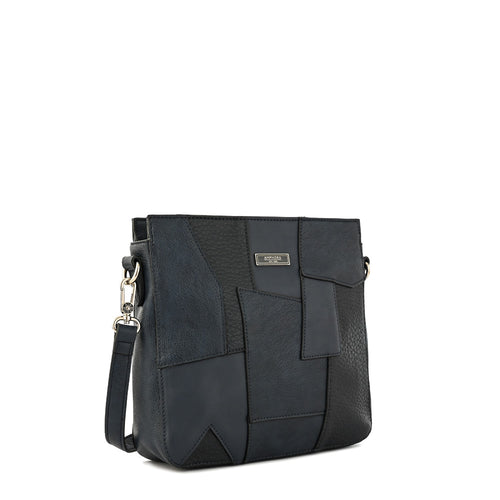 Cartera bandolera cleo mediana azul oscuro