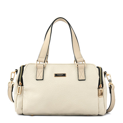 Cartera dos asas baul mediana cristel beige