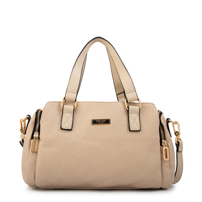 Cartera tote baul cristel mediana blanco crudo