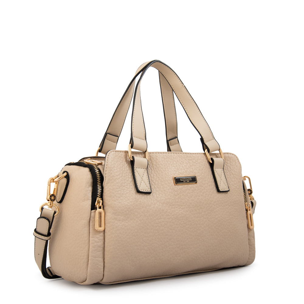 Cartera tote baul cristel mediana blanco crudo