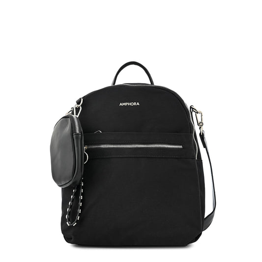 Mochila grande deva negro texturizado