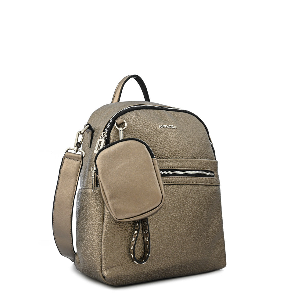 Mochila deva grande plateado oscuro