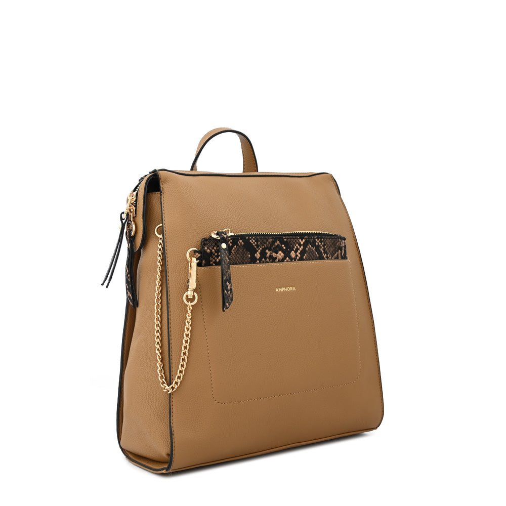 Mochila mediana nuria camel