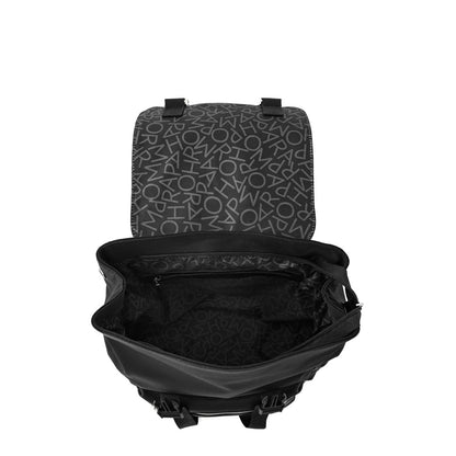 Mochila grande oriana negro texturizado