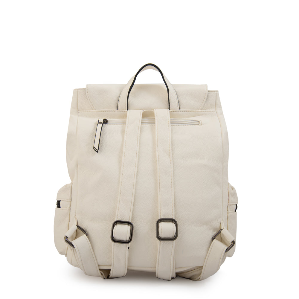 Mochila oriana grande blanco crudo
