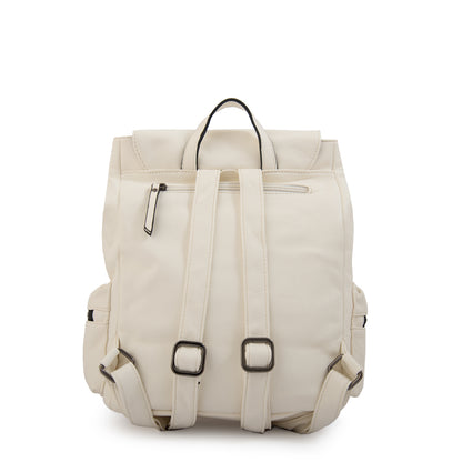 Mochila oriana grande blanco crudo