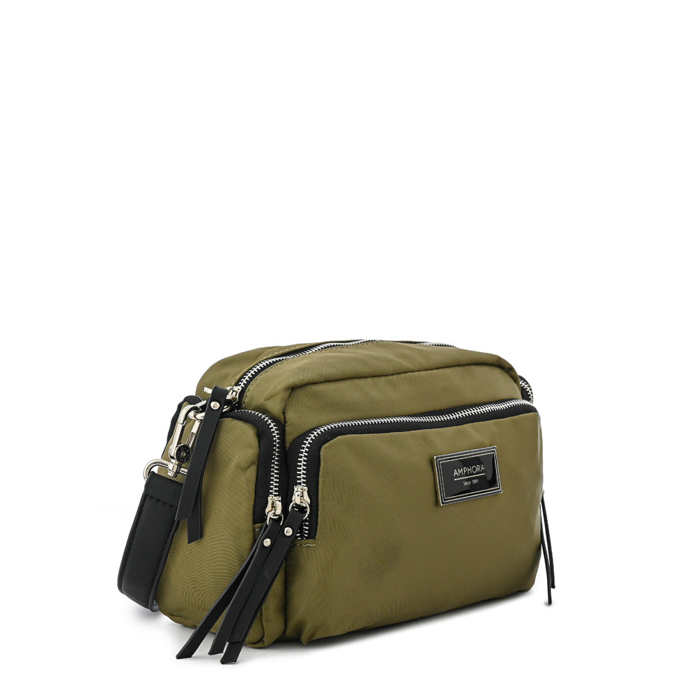 Cartera bandolera ziva mediana verde oliva