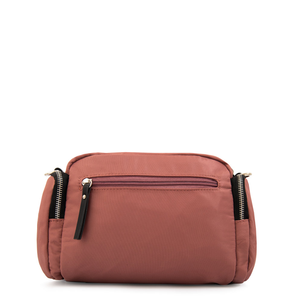 Cartera bandolera ziva mediana rosa viejo