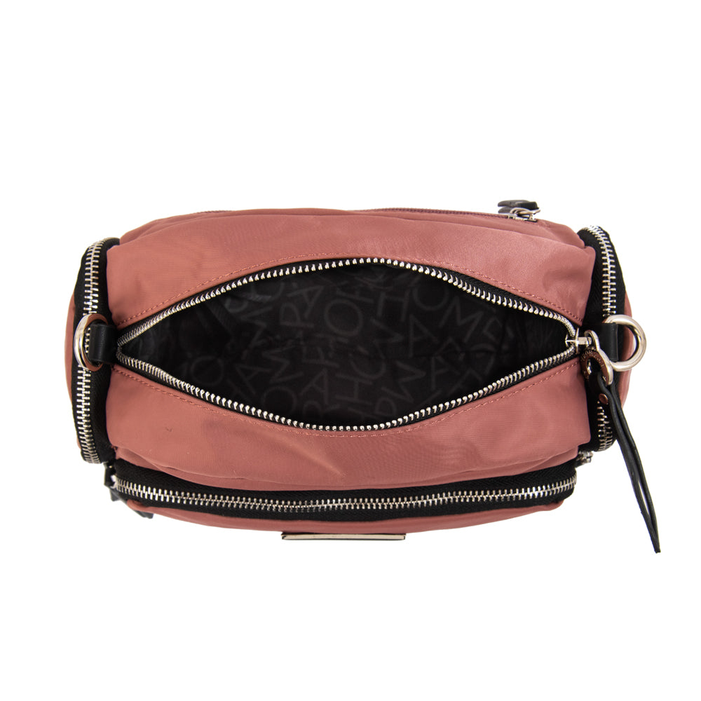 Cartera bandolera ziva mediana rosa viejo