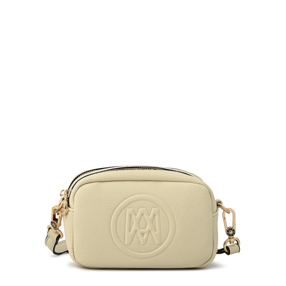 Cartera bandolera delia pequeña blanco crudo