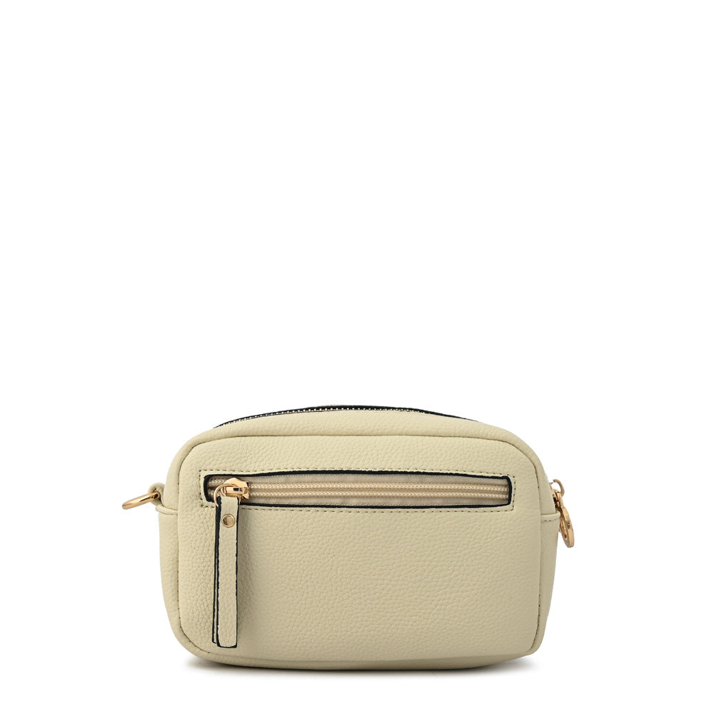 Cartera bandolera delia pequeña blanco crudo
