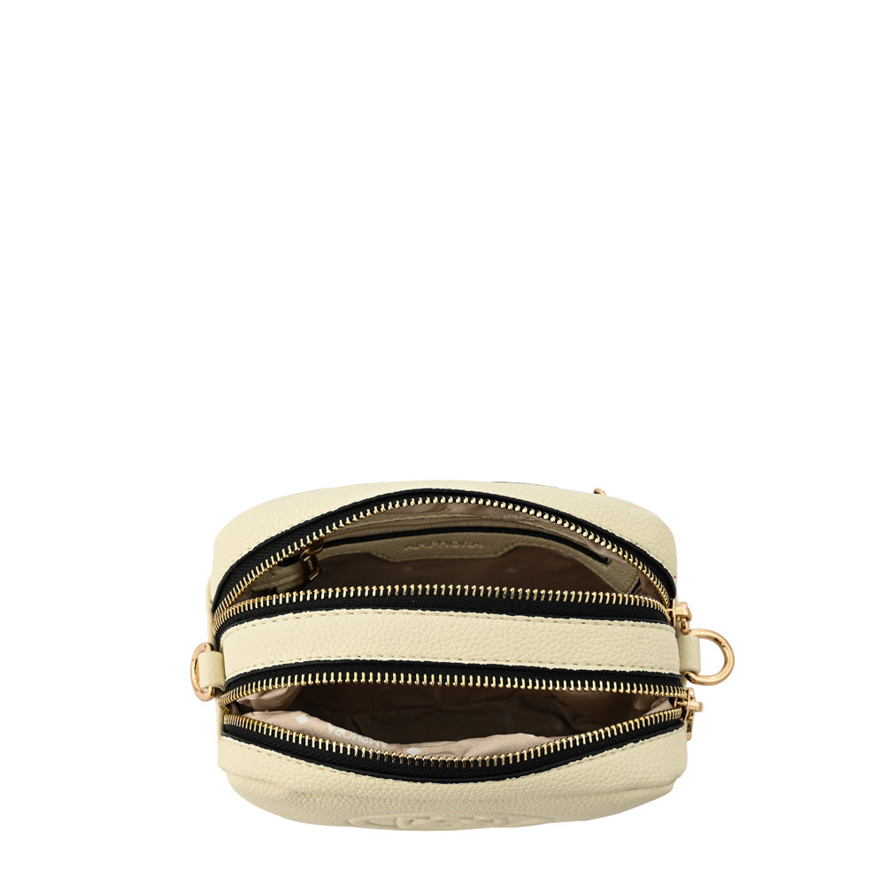 Cartera bandolera delia pequeña blanco crudo