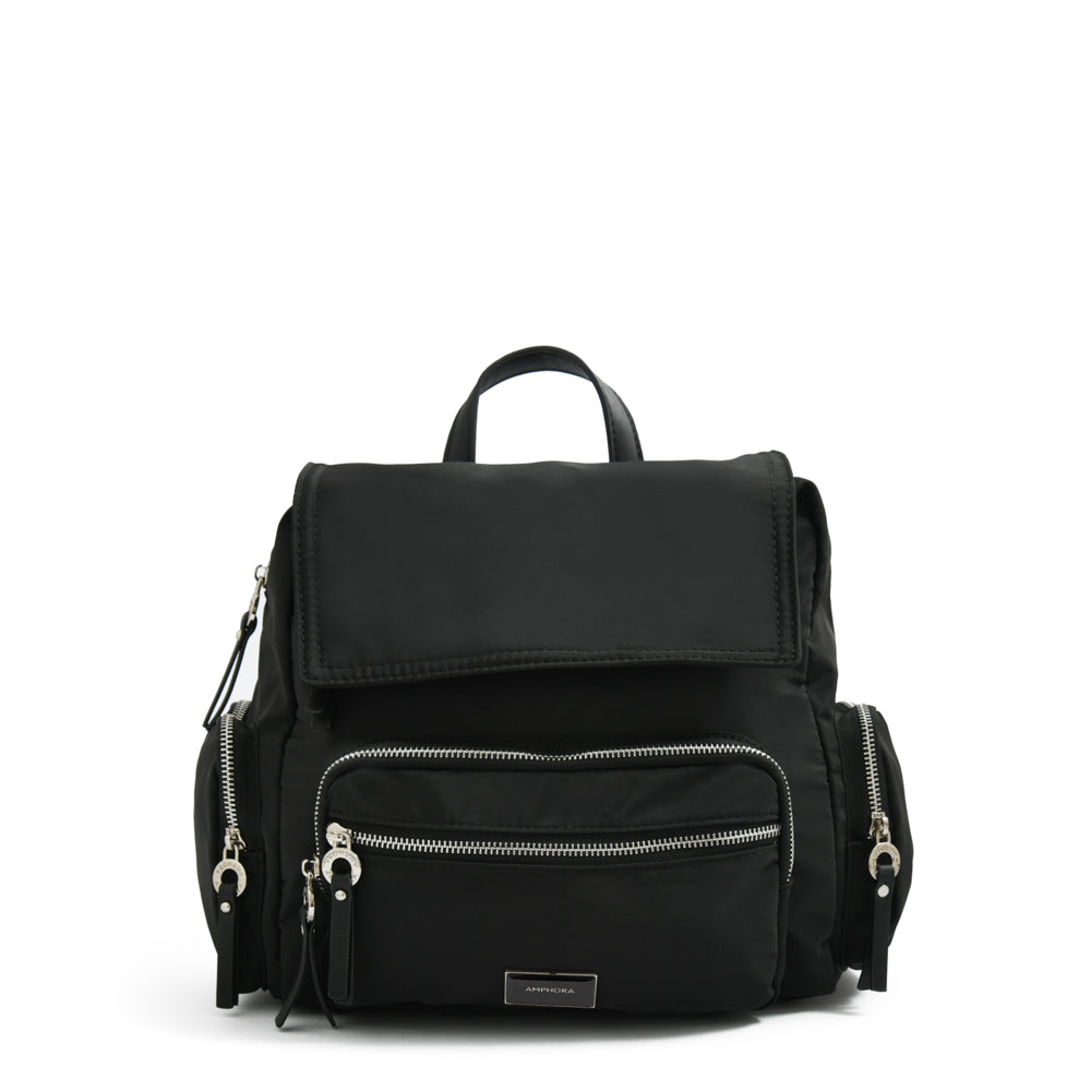 Mochila con tapa harmonie mediana negro