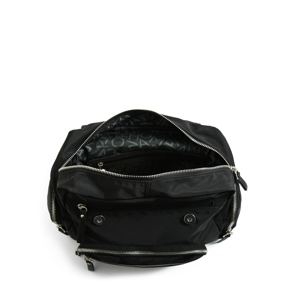 Mochila con tapa harmonie mediana negro