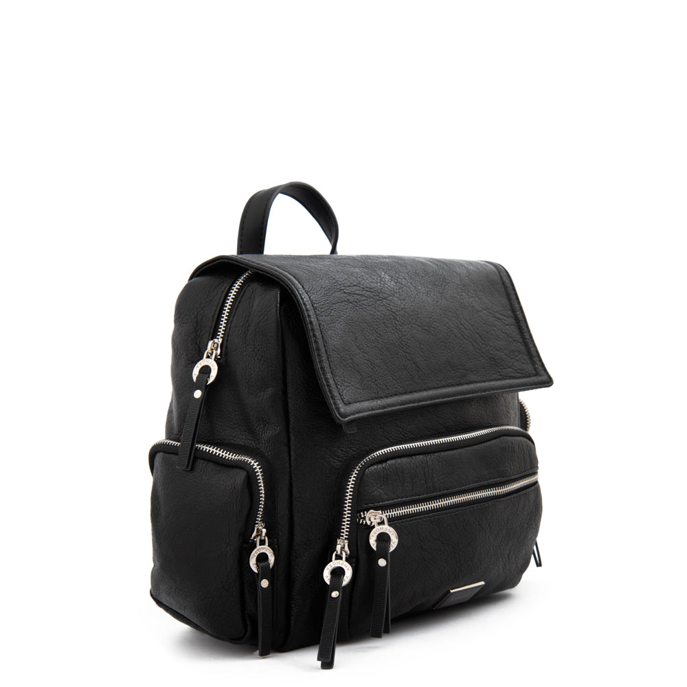 Mochila con tapa harmonie mediana negro especial