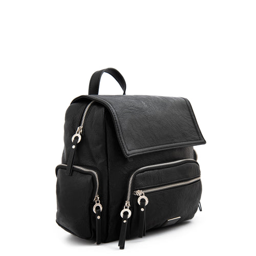Mochila con tapa harmonie mediana negro especial