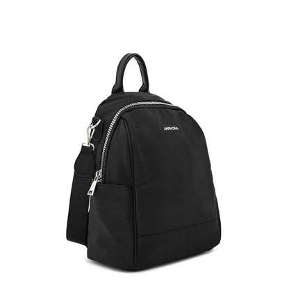 Mochila mediana magna negro texturizado