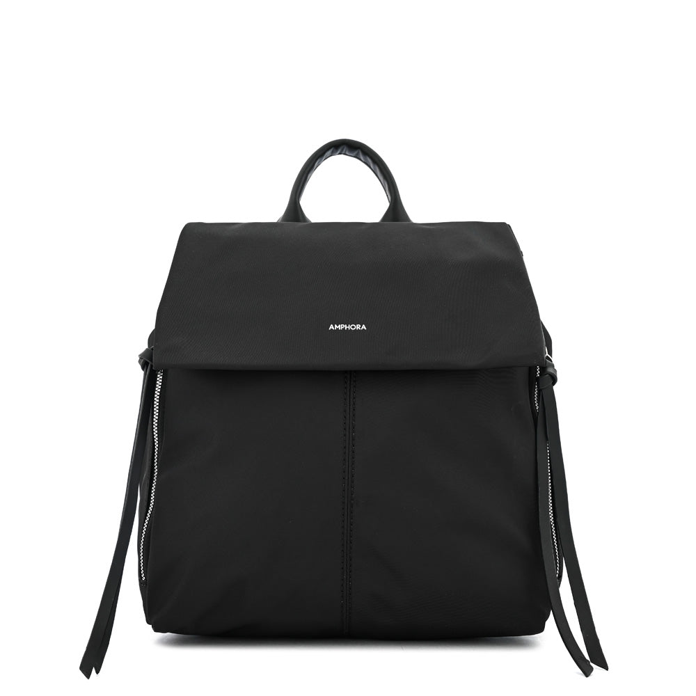 Mochila julianne mediana negro texturizado