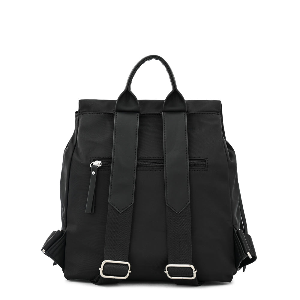 Mochila julianne mediana negro texturizado