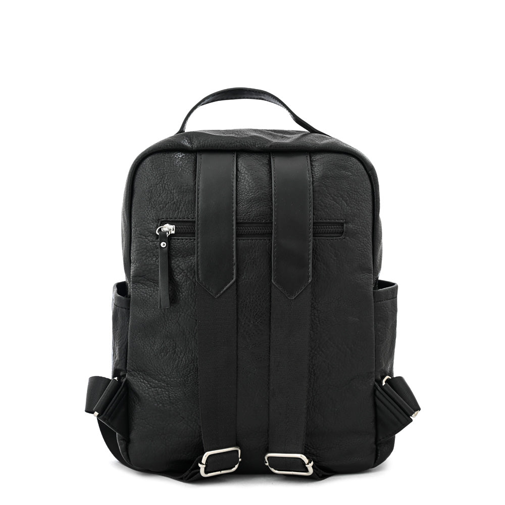 Mochila grande madison negro texturizado