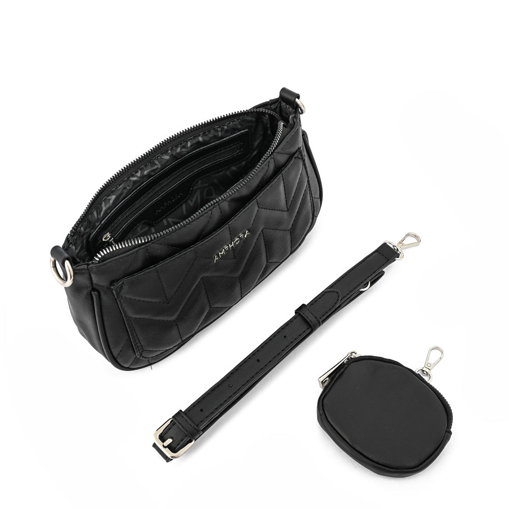 Cartera bandolera mediana blinky negro