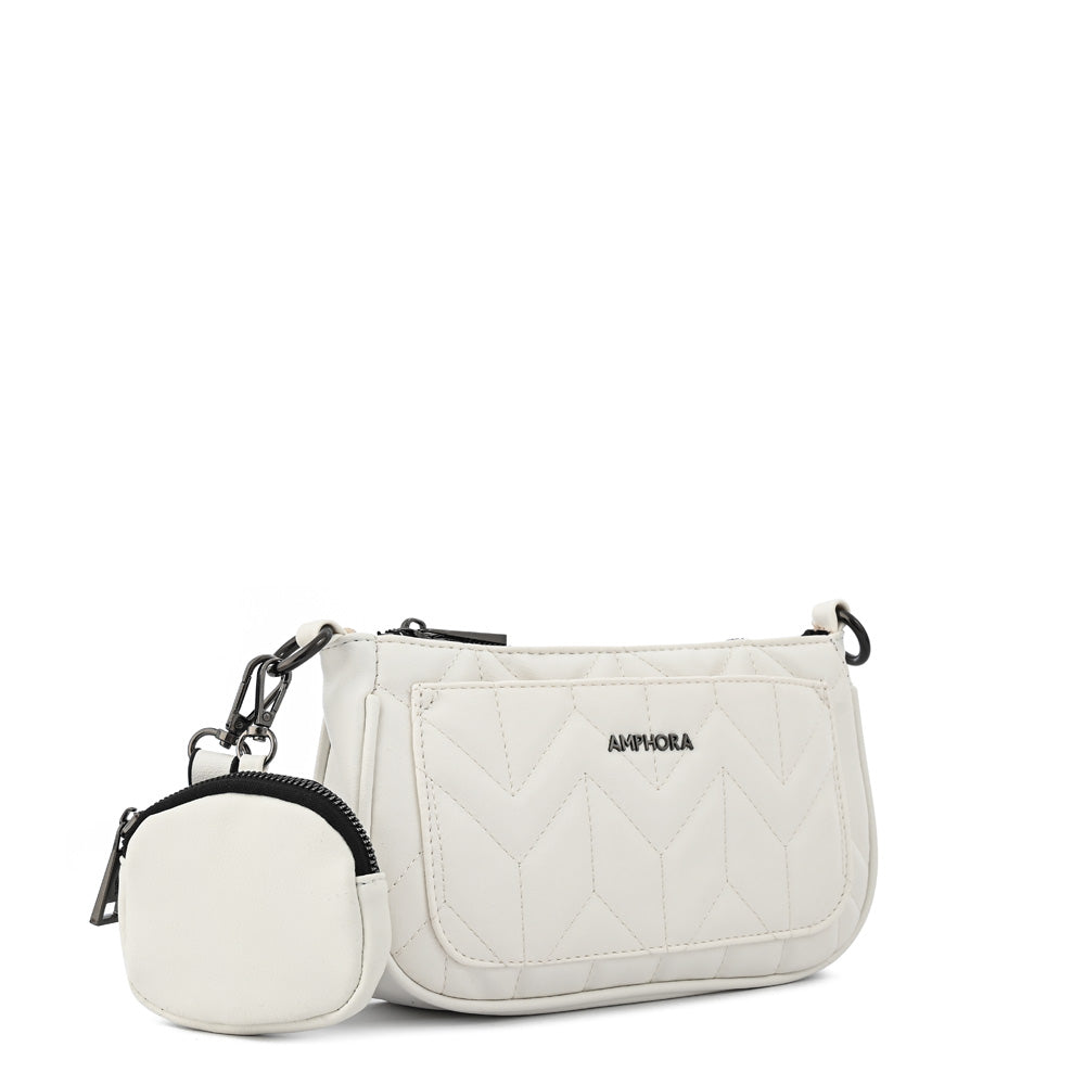 Cartera bandolera mediana blinky blanco