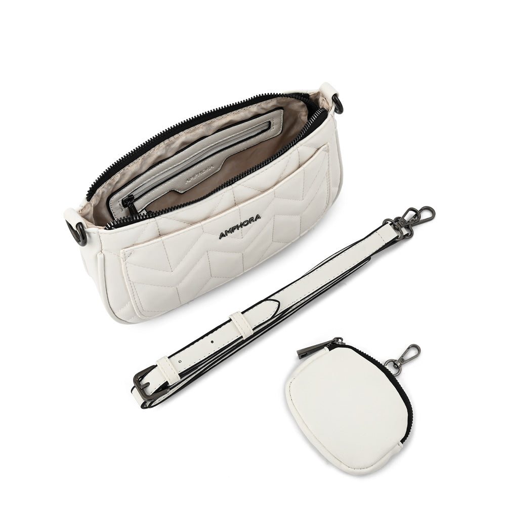 Cartera bandolera blinky mediana blanco