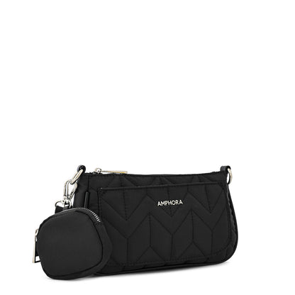 Cartera bandolera mediana blinky negro texturizado