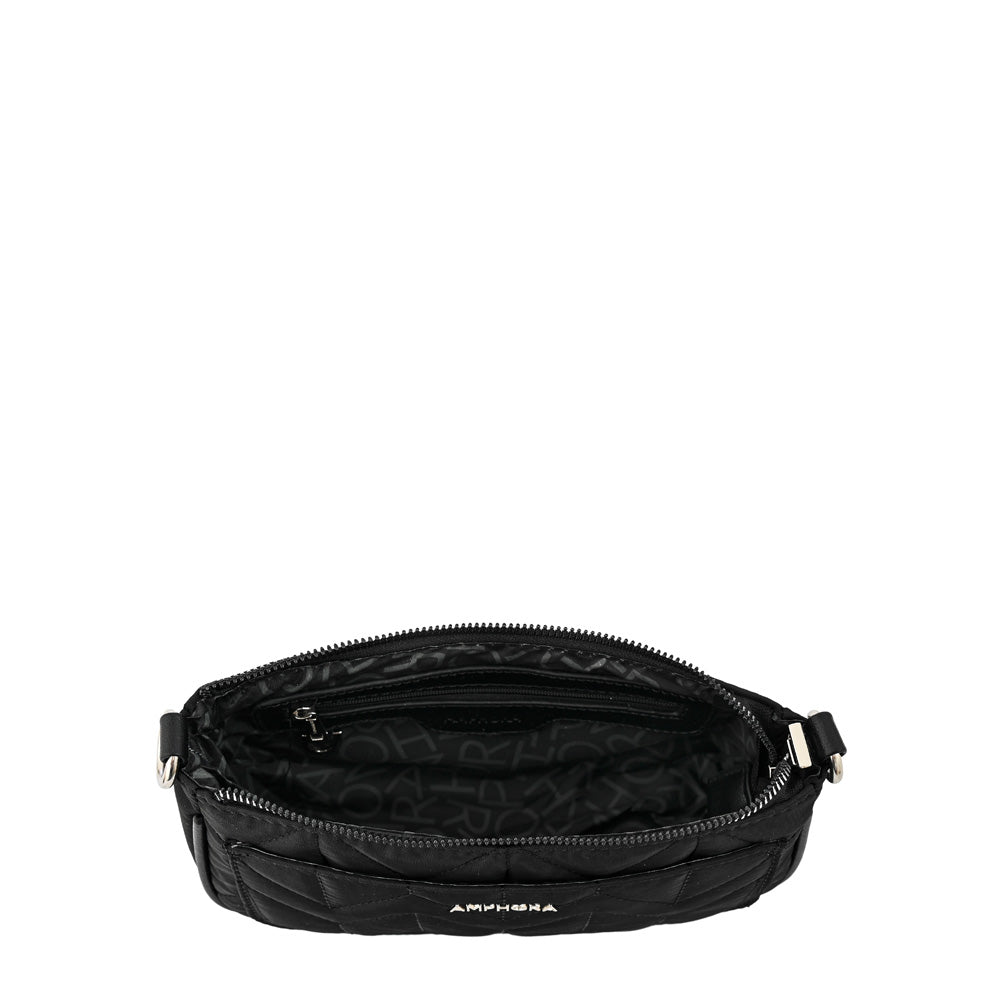 Cartera bandolera mediana blinky negro texturizado