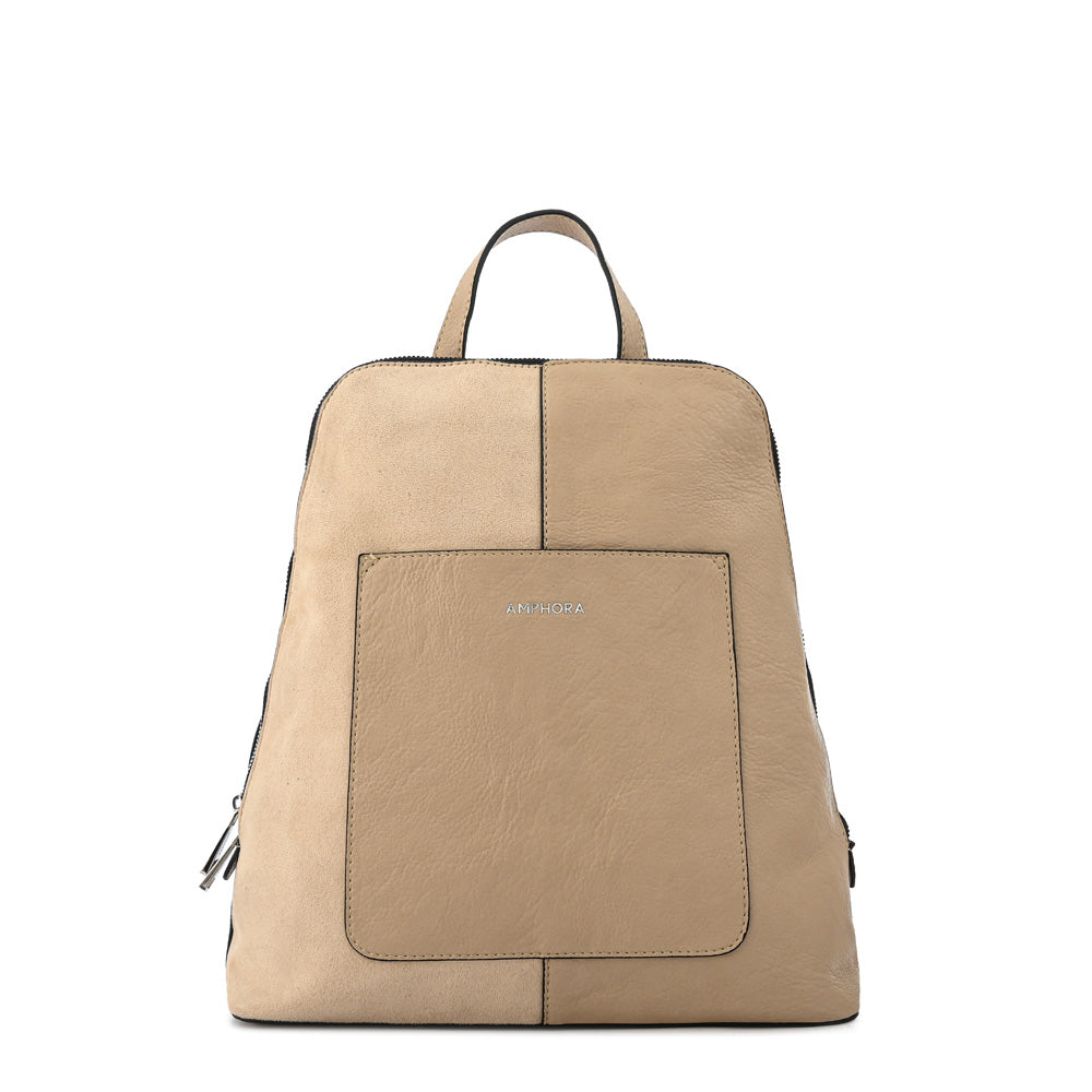 Mochila mediana calen beige