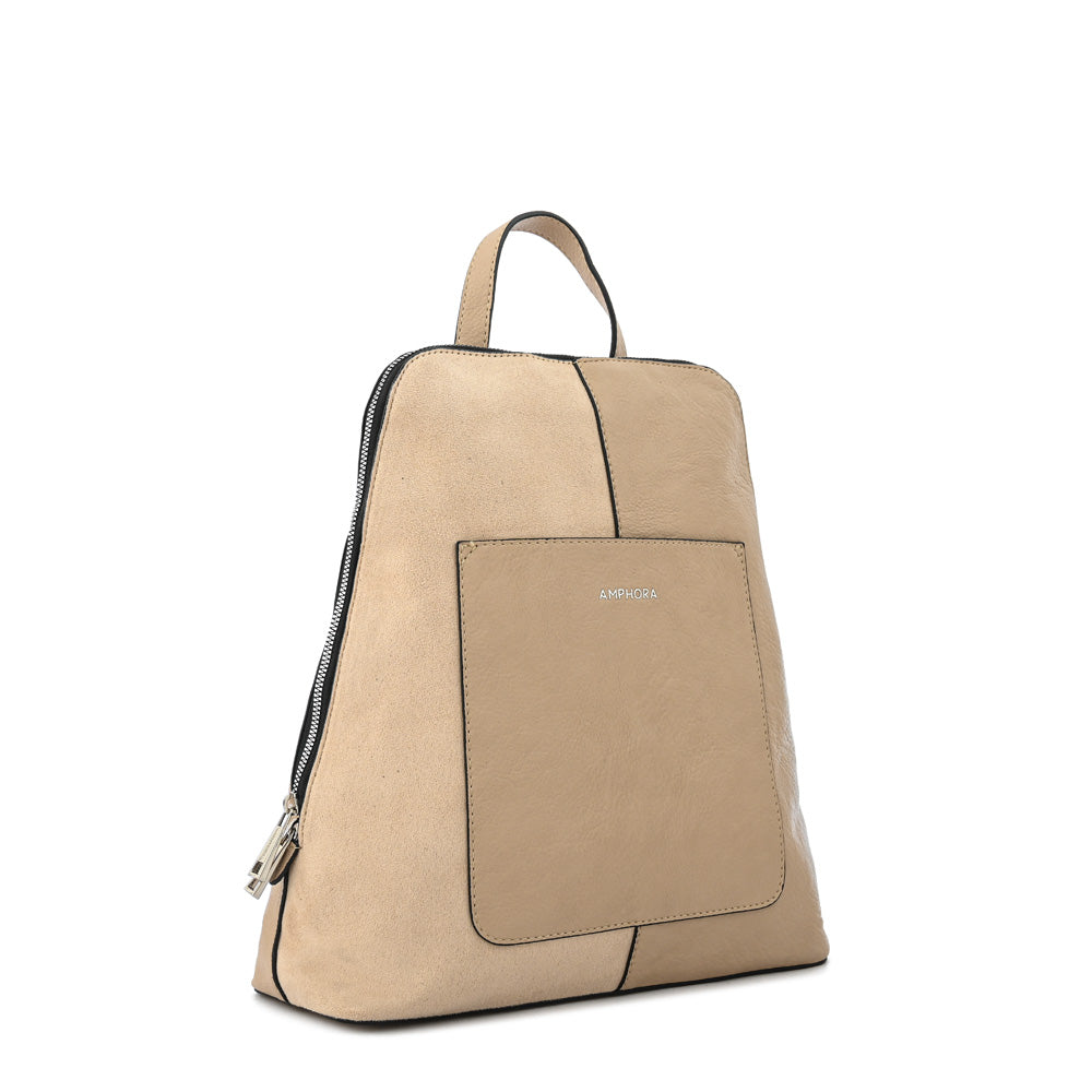 Mochila mediana calen beige