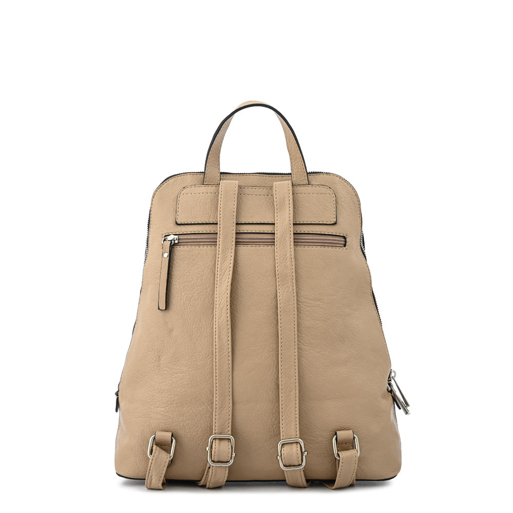 Mochila mediana calen beige