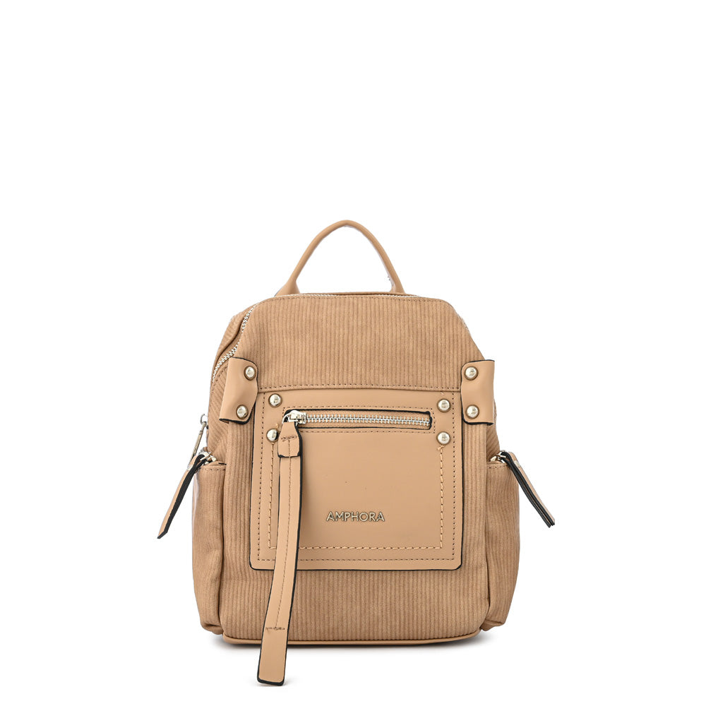 Mini Mochila amparos beige oscuro