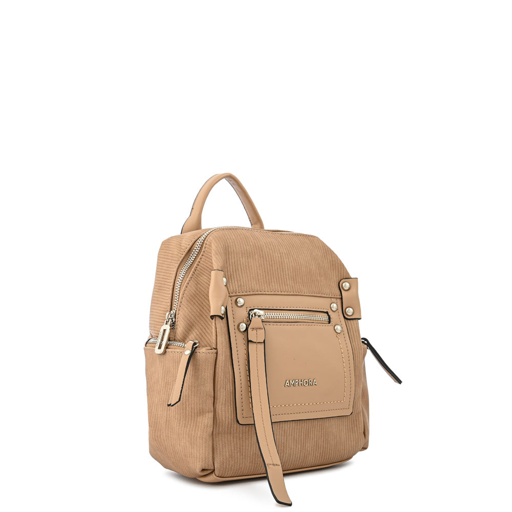 Mini Mochila amparos beige oscuro