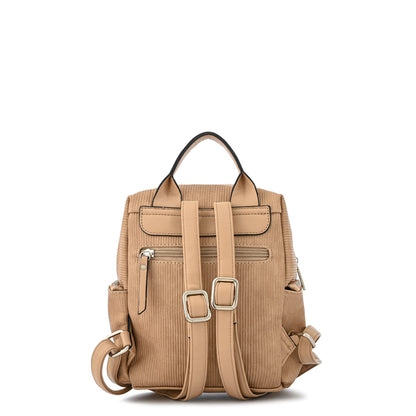 Mini Mochila amparos beige oscuro