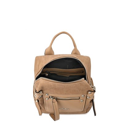 Mini Mochila amparos beige oscuro