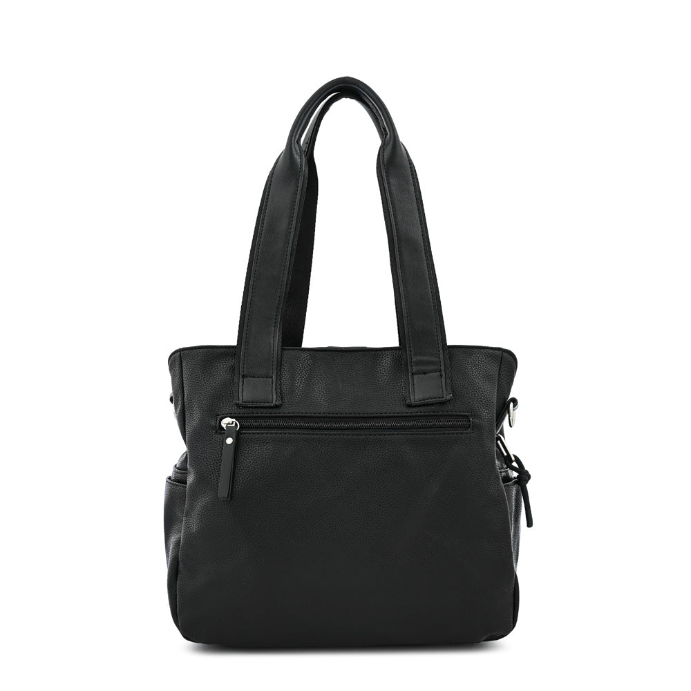 Cartera tote tres divisiones adelina mediana negro especial