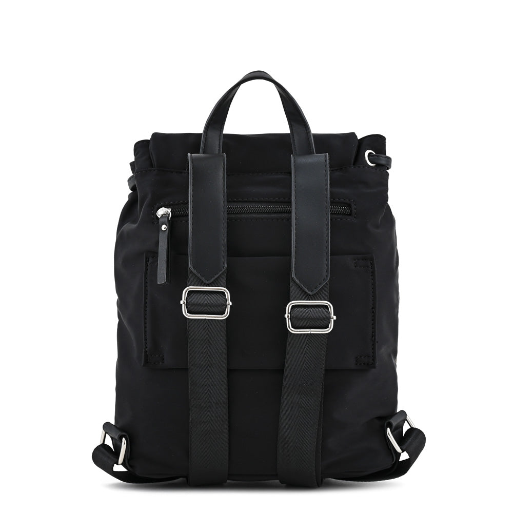 Mochila con tapa liberia mediana negro