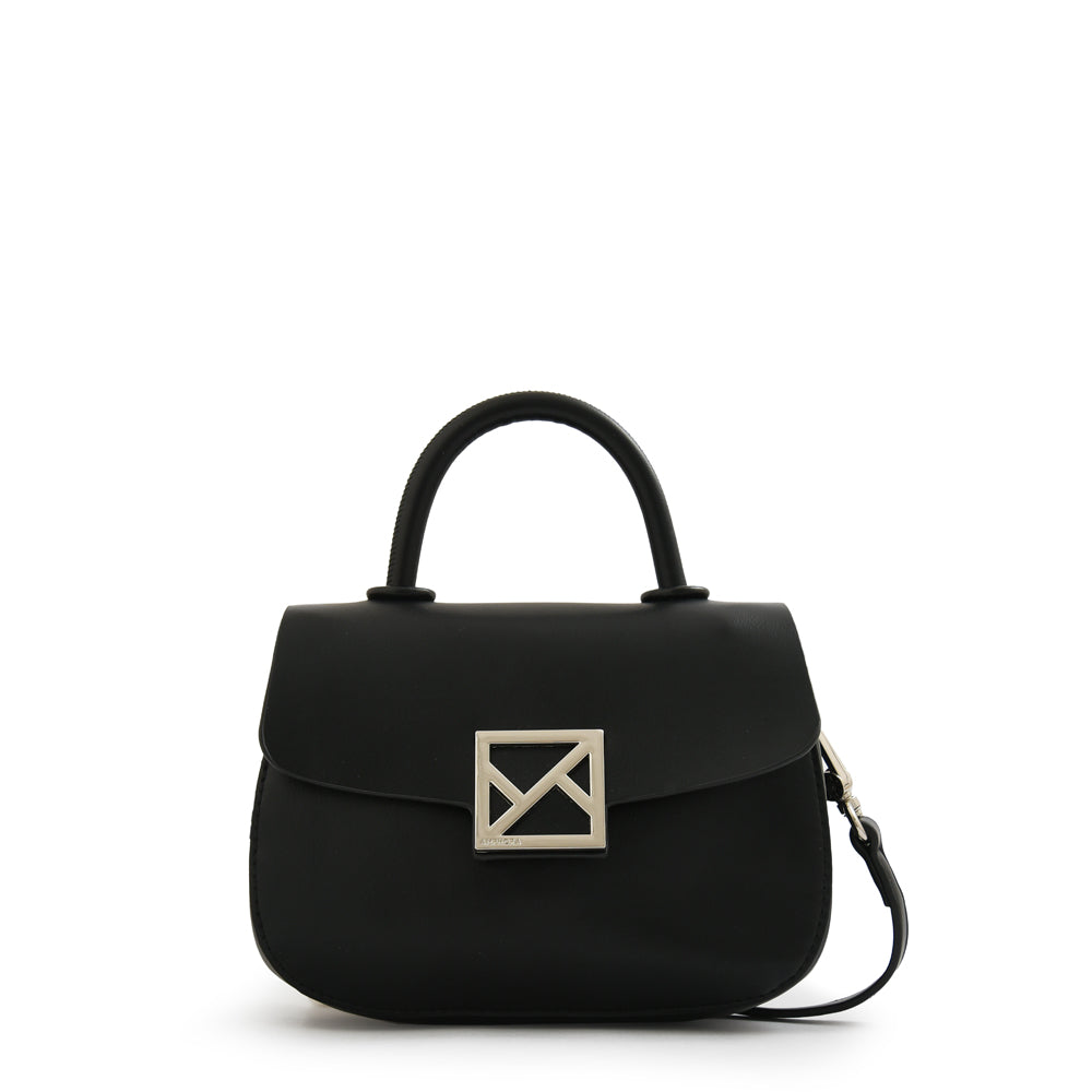 Cartera bandolera con tapa porto pequeña negro