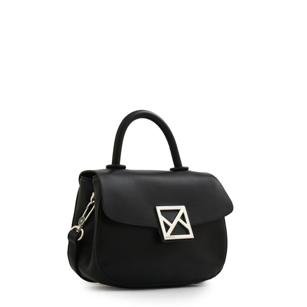 Cartera bandolera con tapa porto pequeña negro
