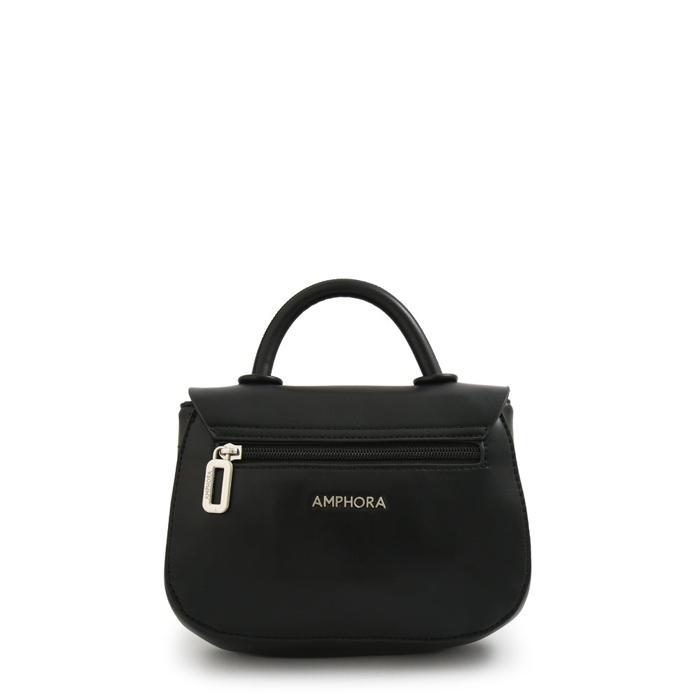 Cartera bandolera con tapa porto pequeña negro