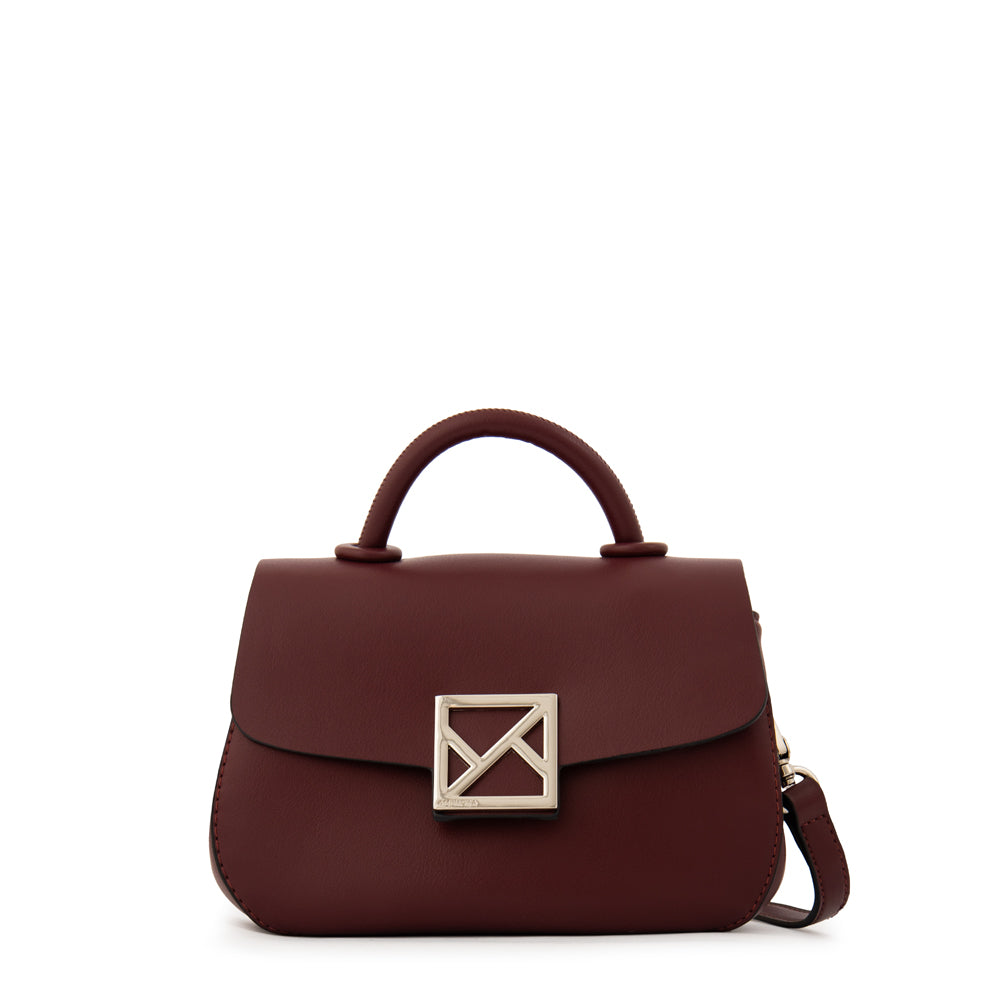 Cartera bandolera con tapa pequeña porto burdeo