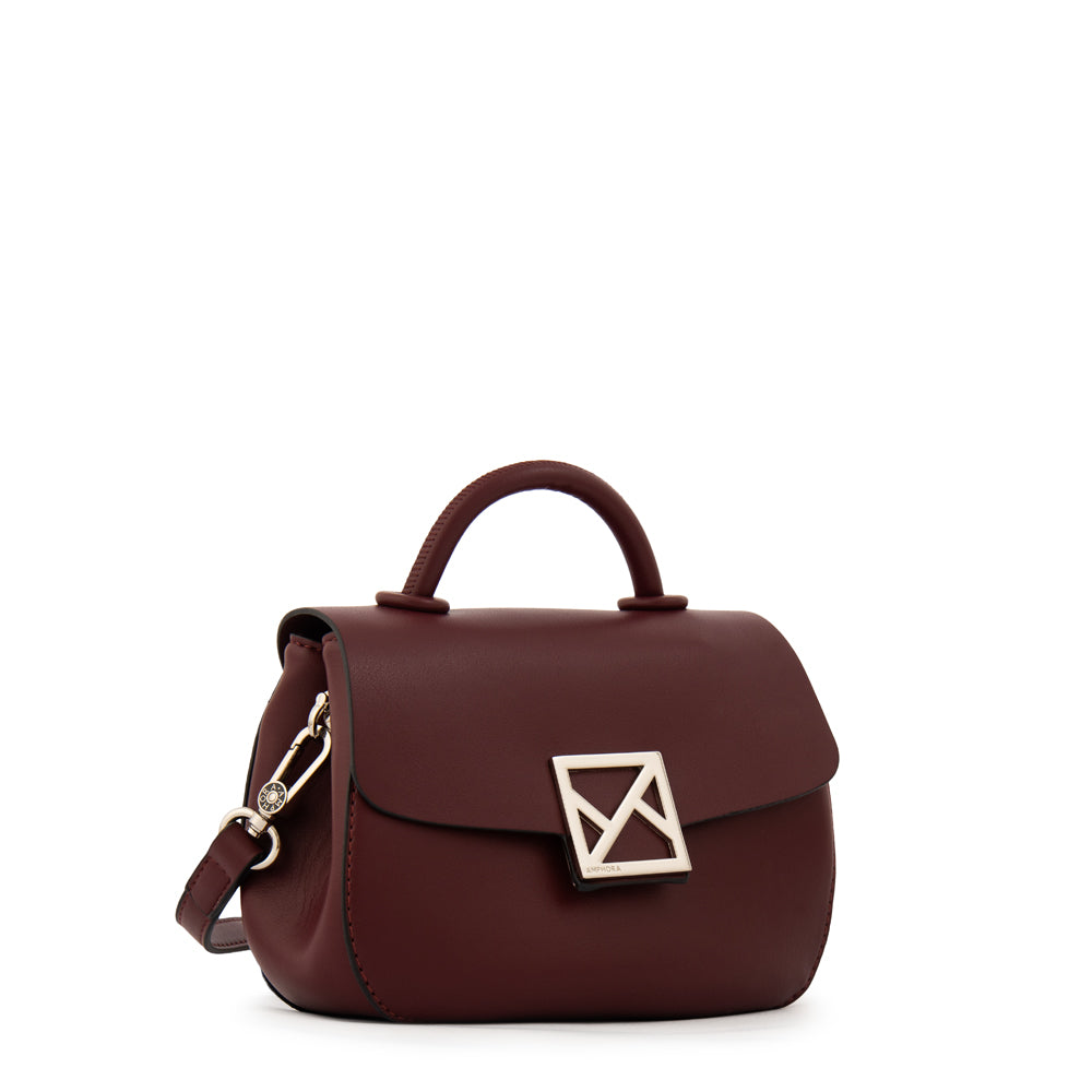 Cartera bandolera con tapa pequeña porto burdeo