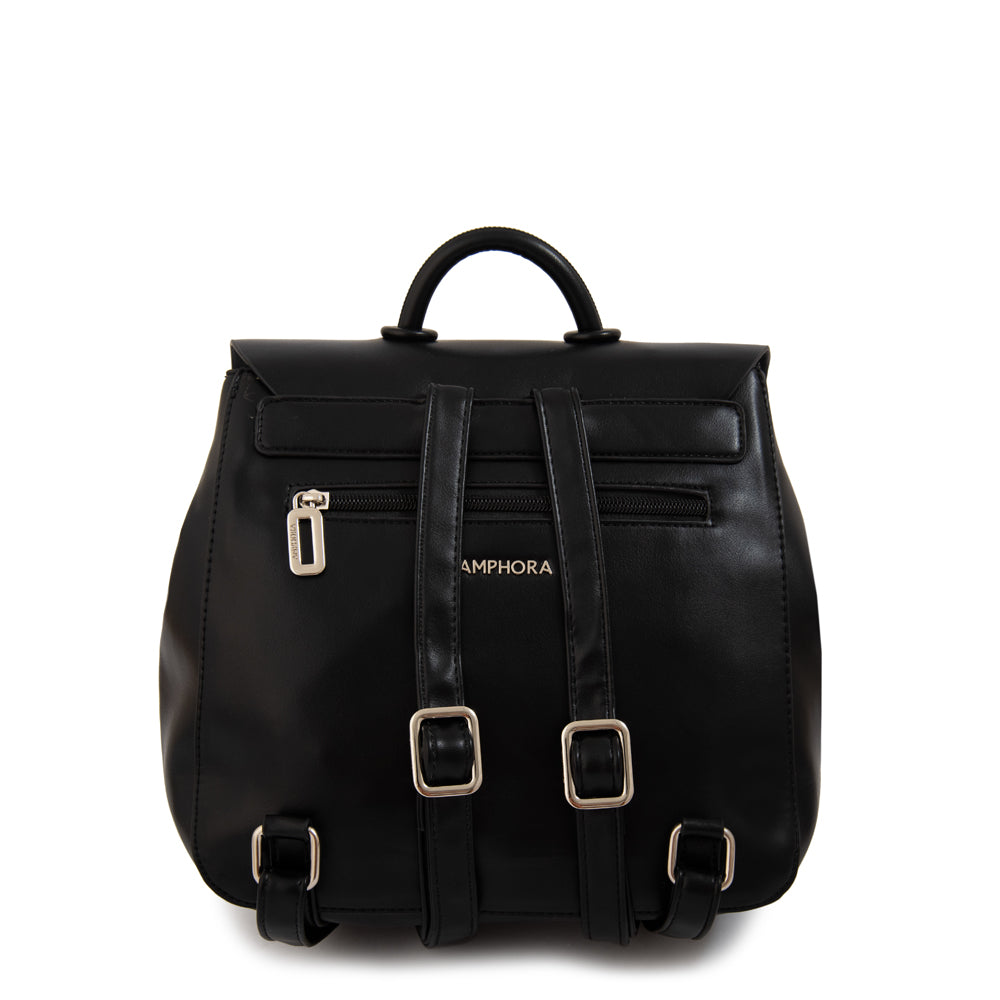 Mochila con tapa porto mediana negro
