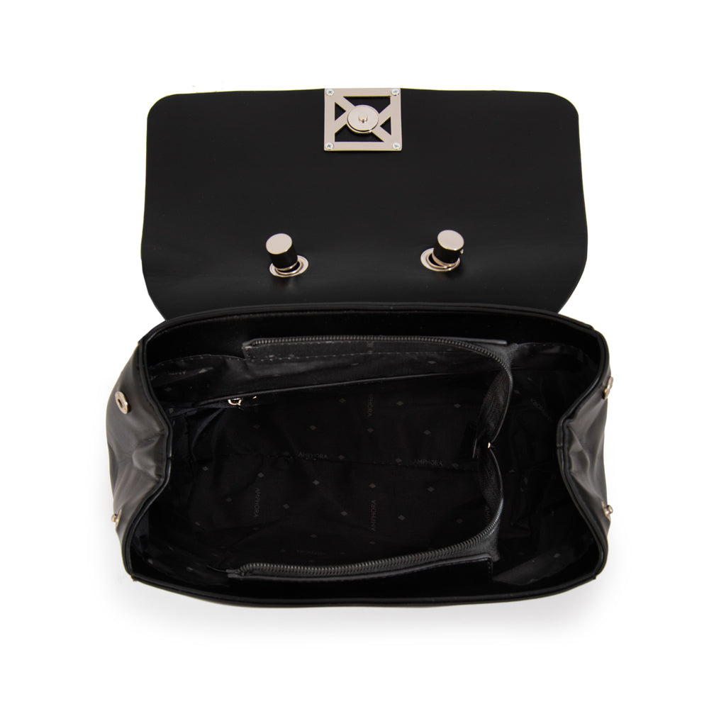 Mochila con tapa porto mediana negro