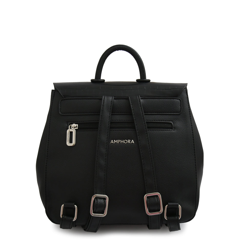 Mochila con tapa porto mediana negro especial