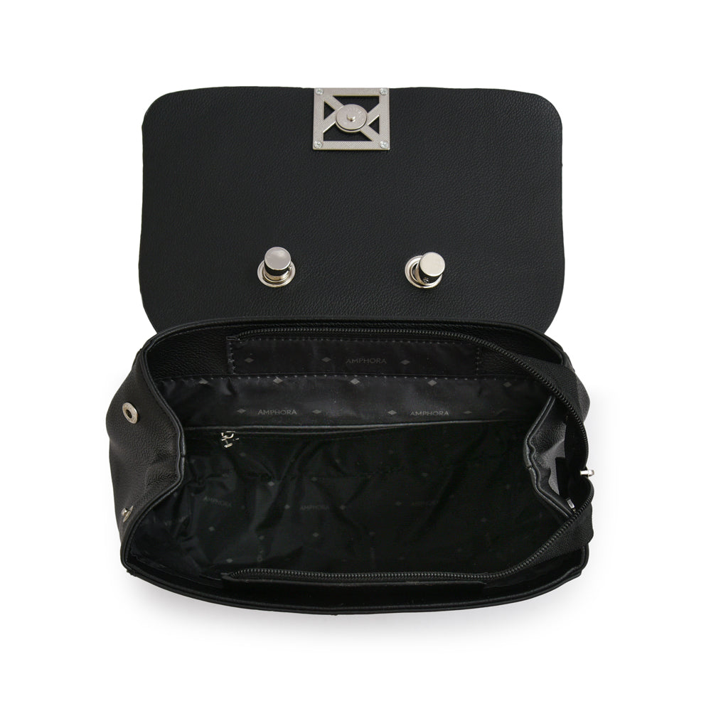 Mochila con tapa porto mediana negro especial