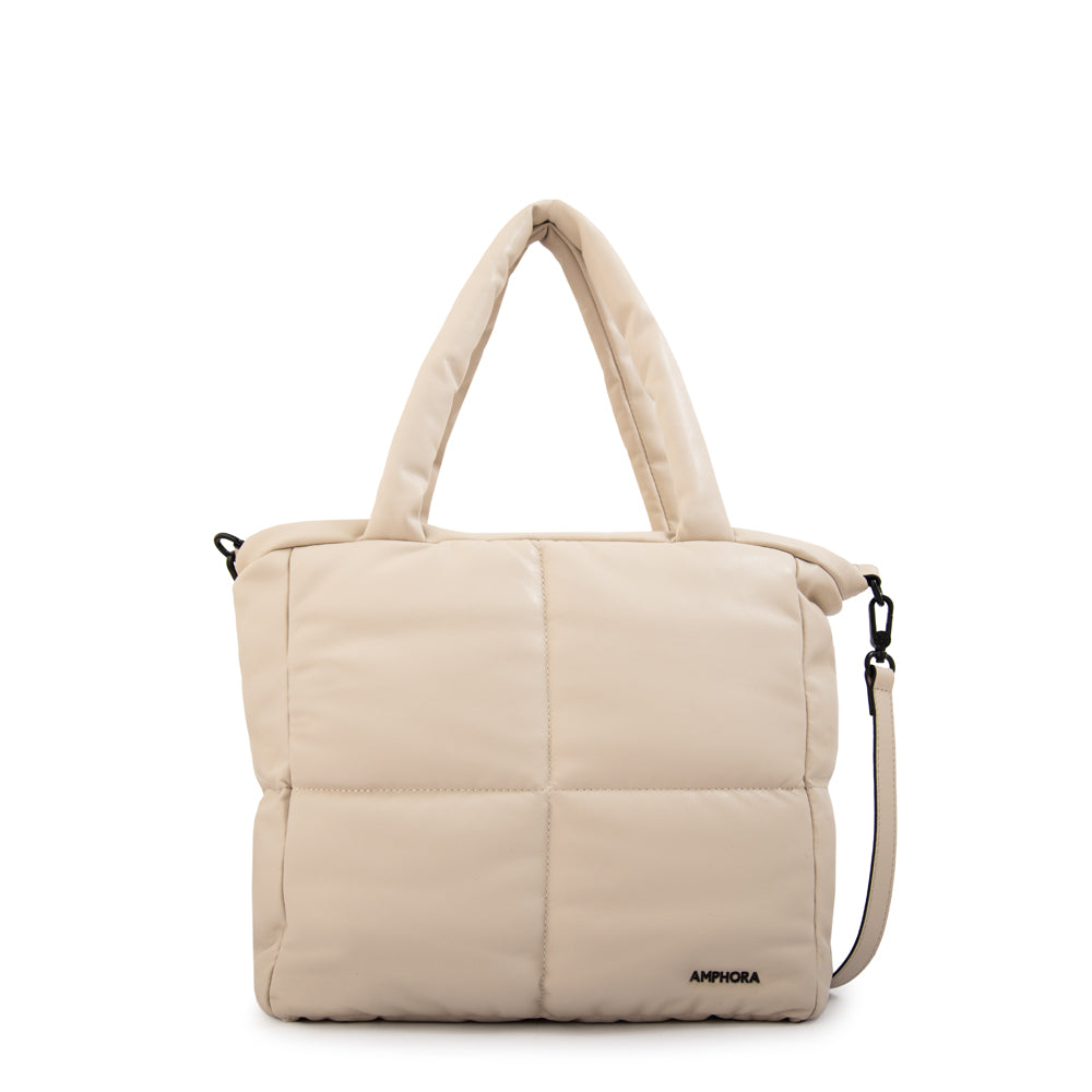 Cartera tote guyana mediana blanco crudo